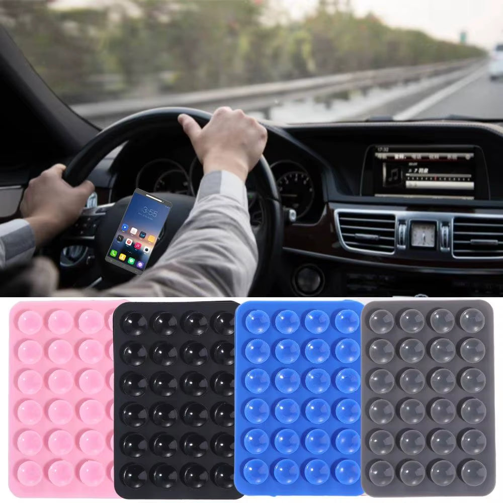 Wall Stand Mat Backed Adhesive Double Side Square Phone Suction Pad Mobile Phone Holder Suction Phone Holder Suction Cup Mat