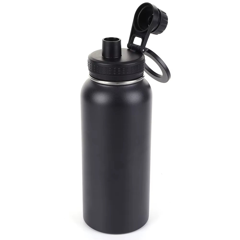 Magnetic Phone Holder Water Bottle Insulated Water Bottle 1000Ml Leak Proof Double Wall Vacuum Insulated Stainless Steel Thermos